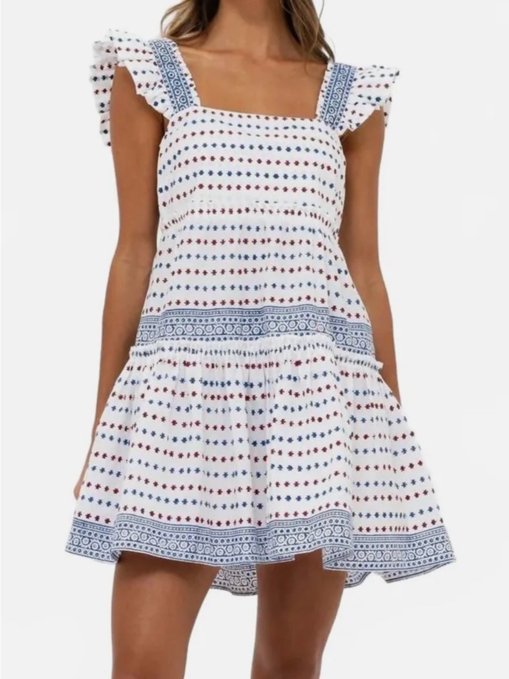 Oliphant Firework Mini Dress - Red, White, and Blue